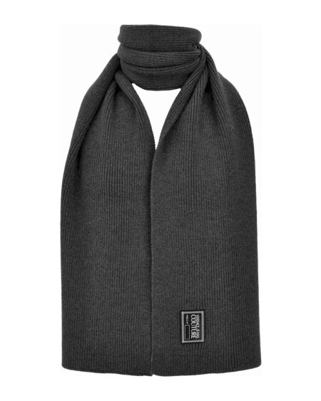 Bufanda Versace Negra Tejida Hombre