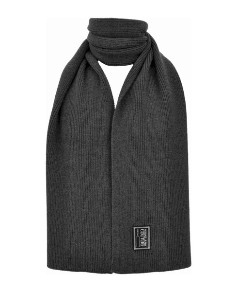 Bufanda Versace Negra Tejida Hombre