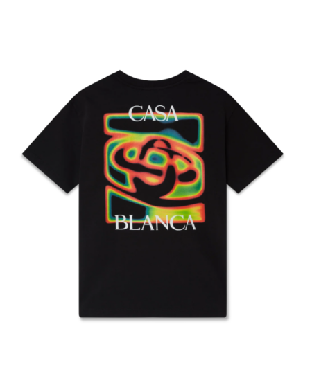 Camiseta Casablanca Logo Gráfico Negra Hombre