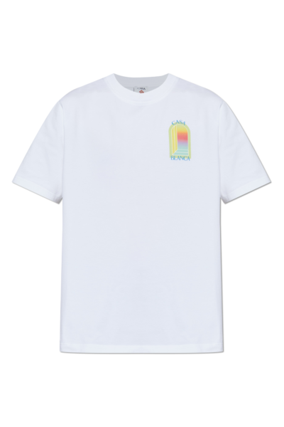 Camiseta Casablanca Arco Multicolor Blanca Hombre