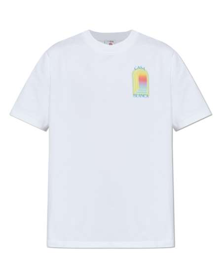 Camiseta Casablanca Arco Multicolor Blanca Hombre