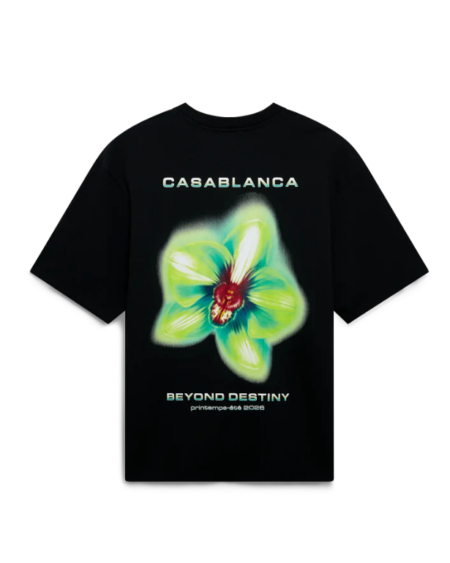 Camiseta Casablanca Beyond Destiny Flor|Negra Hombre