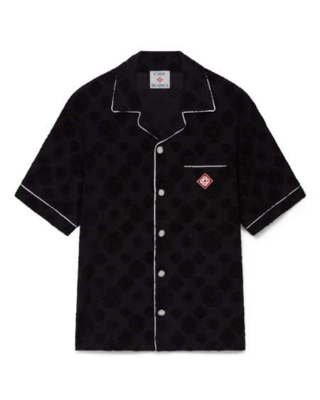 Camisa Casablanca Monogram Negra Hombre