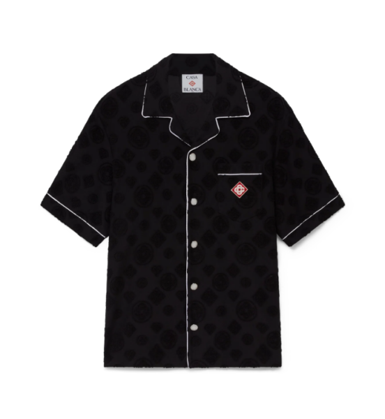 Camisa Casablanca Monogram Negra Hombre