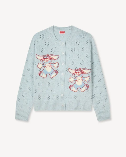Cárdigan Kenzo Lucky Animals Azul Mujer