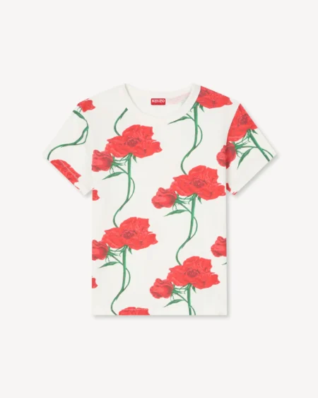 Camiseta Kenzo Poppy Blanca Mujer