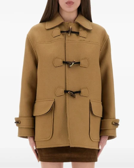 Abrigo Corto Moschino Jeans Tipo Duffle Camel