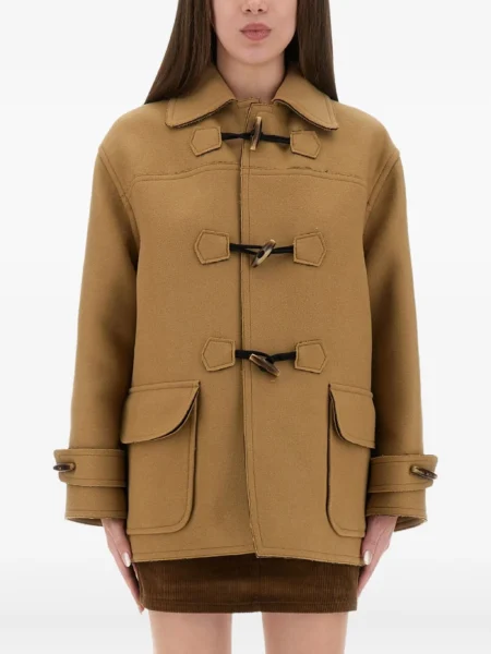 Abrigo Corto Moschino Jeans Tipo Duffle Camel