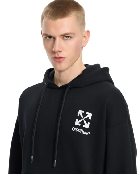 Hoodie Off-White Arrow Logo Negro Hombre