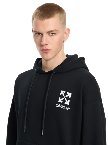 Hoodie Off-White Arrow Logo Negro Hombre