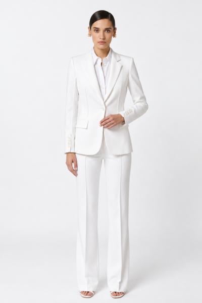 Conjunto Blazer y Pantalón Blanco Elisabetta Franchi