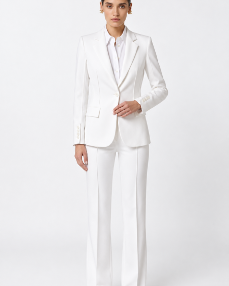 Conjunto Blazer y Pantalón Blanco Elisabetta Franchi