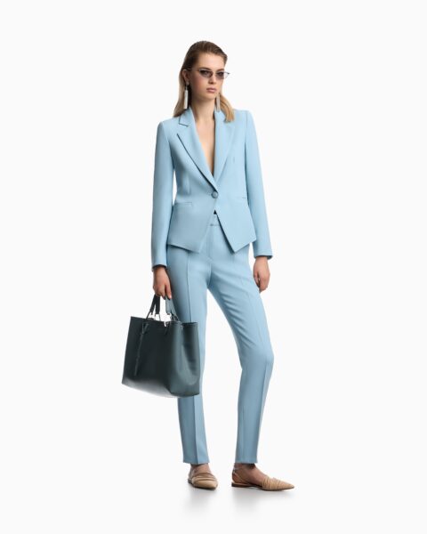 Conjunto Blazer y Pantalón Celeste Emporio Armani