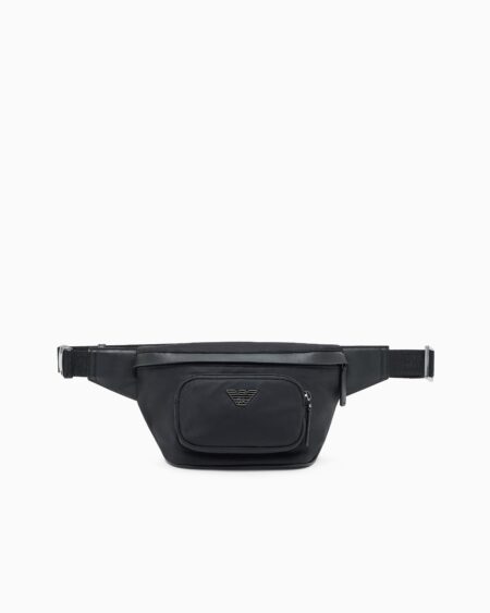 Riñonera Emporio Armani Negra con Logo Hombre