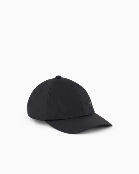Gorra Emporio Armani Negra con Logo Águila Metálico Hombre