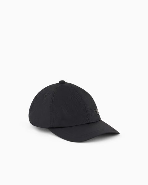 Gorra Emporio Armani Negra con Logo Águila Metálico Hombre