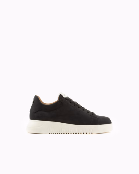 Zapatillas Negras Emporio Armani con Suela en Contraste