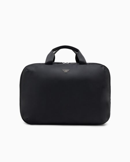 Mochila Emporio Armani Negra con Logo Hombre