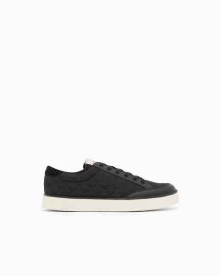 Zapatillas Emporio Armani Negras con Suela Blanca Hombre