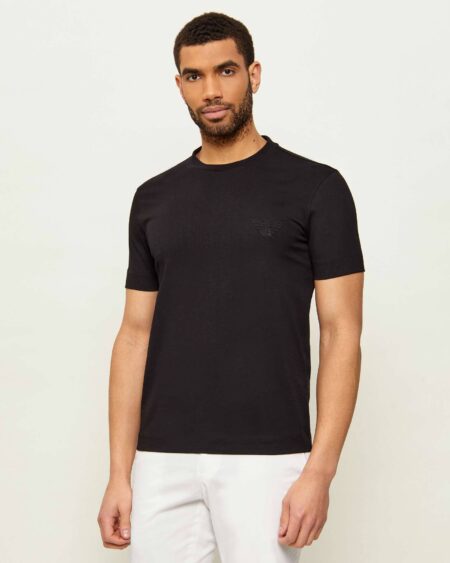 Camiseta Emporio Armani Negra Logo Hombre