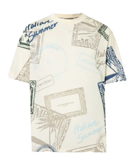 Camiseta Emporio Armani Italian Summer Estampada Hombre