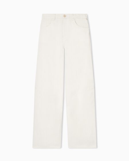 Pantalón Wide Leg Marfil Emporio Armani