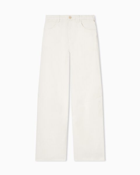 Pantalón Wide Leg Marfil Emporio Armani