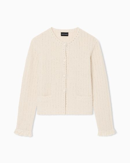 Chaqueta de Punto Beige Emporio Armani