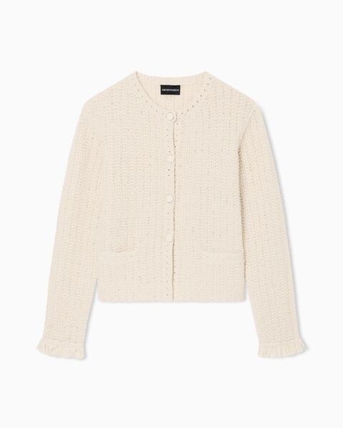 Chaqueta de Punto Beige Emporio Armani
