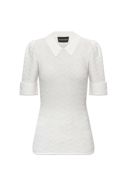 Camiseta de Punto Blanca Emporio Armani