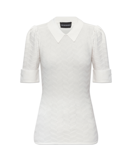 Camiseta de Punto Blanca Emporio Armani