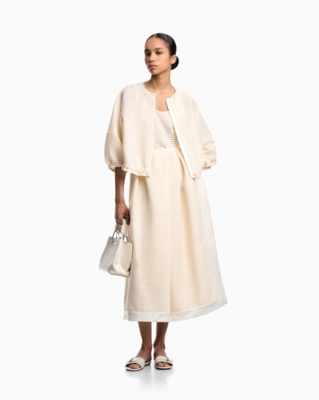 Conjunto Chaqueta y Top Beige Emporio Armani