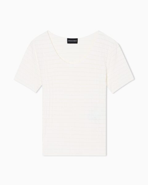 Camiseta Texturizada Blanca Emporio Armani