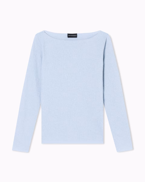 Camiseta Manga Larga Celeste Emporio Armani