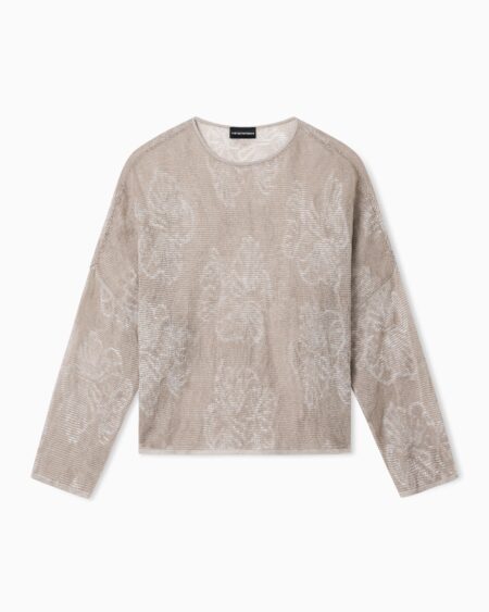 Sweater Beige Calado Emporio Armani
