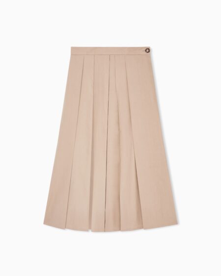 Falda Midi Plisada Camel Emporio Armani
