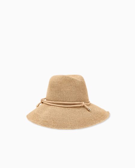 Sombrero de Ala Ancha Camel Emporio Armani