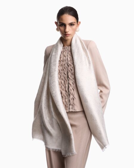 Pañuelo Crudo con Brillos Emporio Armani