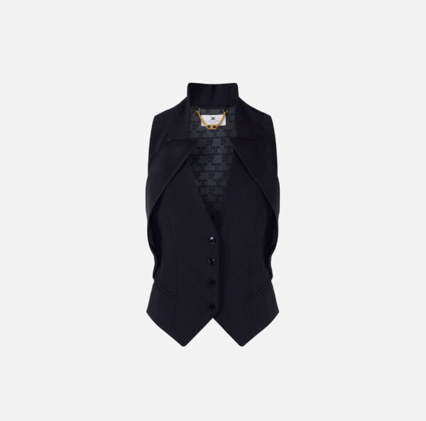Chaleco Sastre Elisabetta Franchi Negro