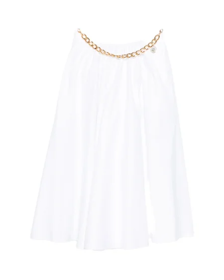 Falda Midi Elisabetta Franchi Blanca con Cadena