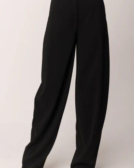 Pantalón Negro de Pierna Ancha Elisabetta Franchi
