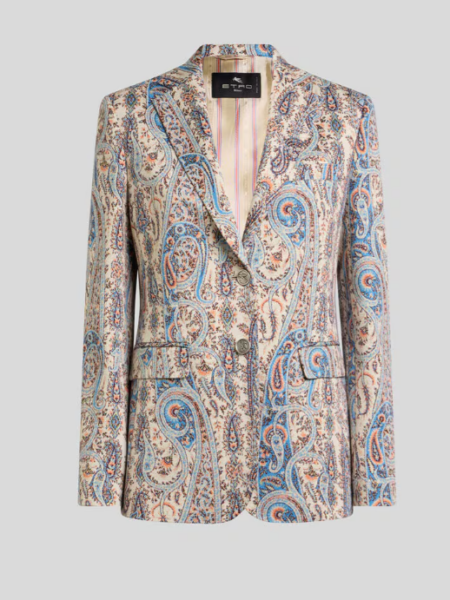 Blazer Mujer Estampado Paisley Multicolor ETRO