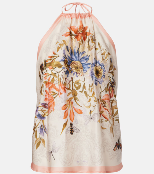 Top Halter Floral Rosa ETRO Mujer