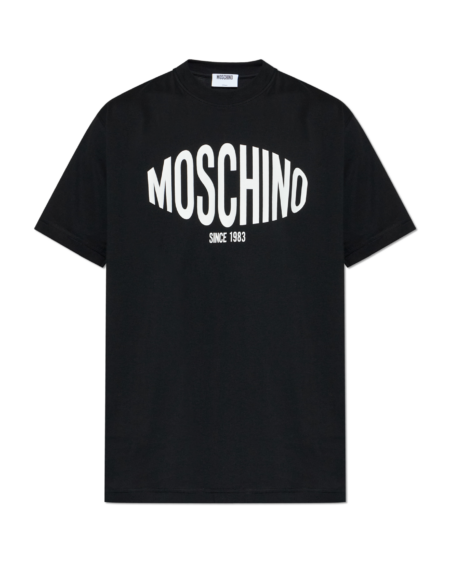 Camiseta Negra Logo Since 1983 Moschino Hombre